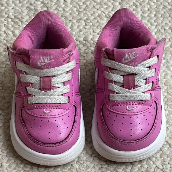 Nike Air Force 1 Toddler Baby Girl Size 5C Pink AF1 Sneakers Shoes FN0236-600 - Picture 3 of 11